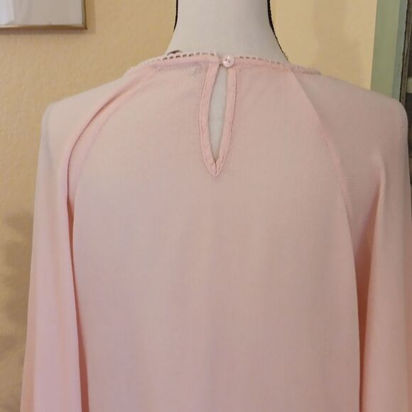 Suzanne Betro Pink Lace Blouse. Soft Girl - Picture 6 of 10